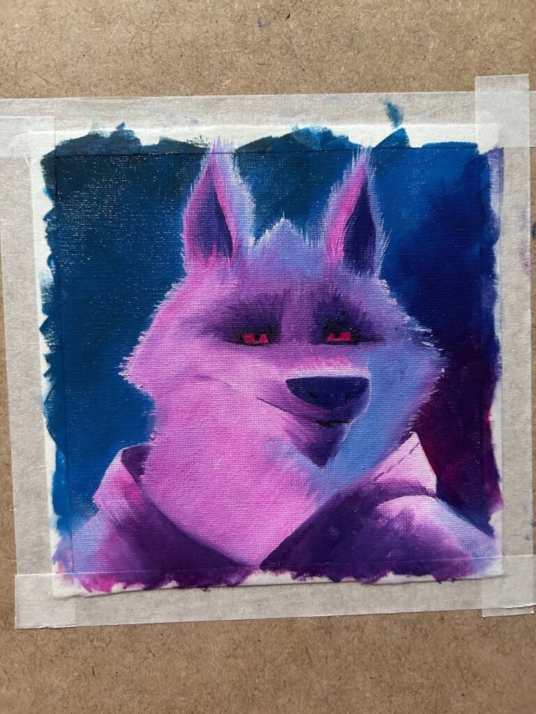Pintura em tela: os benefícios que vão além do pincel - Arte da aluna do curso de Pintura em Tela